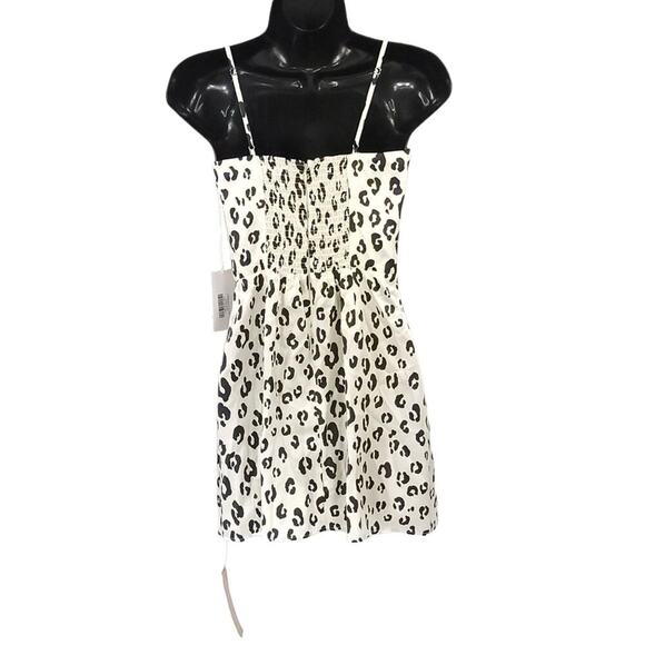 Reformation Kosta Silk Mini Dress Snow Leopard Animal Print Sleeveless - Picture 6 of 16